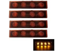 Lot De 4 Feux de Gabarit Position Éclairage Orange LED 24V Pour Visière Camion Compatible avec Scania E homologué