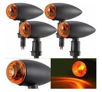 Lot de 4 feux LED universels pour moto, style bullet, petit format, adaptés comme clignotants, feux de jour, feux de stop arrière-LI