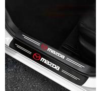 Lot de 4 Fibre De Carbone Plinthes Autocollant pour Mazda 3 6 BL BM GJ CX3 CX-5 CX5 KE KF CX7 CX9 MX5 Axela ATENZA, Protection Seuil de Porte Voiture Carrosserie, Anti-Dirty Résistant,C