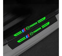 Lot de 4 Fibre De Carbone Plinthes Autocollant pour Mazda 3 CX5 CX7 Demio Axela MX30 CX30 CX3 RX-8, Protection Seuil de Porte Voiture Carrosserie, Anti-Dirty Résistant,B