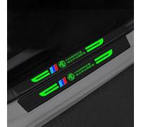 Lot de 4 Fibre De Carbone Plinthes Autocollant pour MG ZS 7 6 Cyberster MG4 EV ES5 HS One GT GS MG3 EZS, Protection Seuil de Porte Voiture Carrosserie, Anti-Dirty Résistant,B