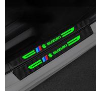 Lot de 4 Fibre De Carbone Plinthes Autocollant pour Suzuki Swift Jimny Vitara Samurai Baleno Grand Vitala SX4, Protection Seuil de Porte Voiture Carrosserie, Anti-Dirty Résistant,A