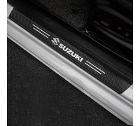 Lot de 4 Fibre De Carbone Plinthes Autocollant pour Suzuki Swift Jimny Vitara Samurai Baleno Grand Vitala SX4, Protection Seuil de Porte Voiture Carrosserie, Anti-Dirty Résistant,C