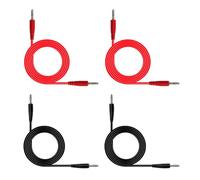 Lot de 4 fiches banane 4 mm vers connecteur banane avec amélioration de la durabilité pour une stabilité dans des conditions de travail difficiles en laboratoire