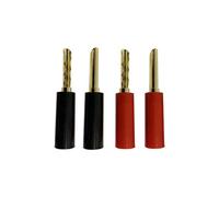 Lot de 4 fiches bananes Enova Hifi FBAN 100 RB pour enceintes Hi-Fi