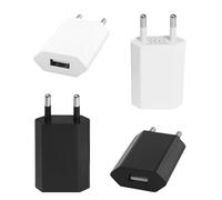 Lot de 4 fiches de Chargeur USB, 5 V/1 A, Adaptateur USB, fiche pour câble de Charge, Bloc d'alimentation 5 W avec Faible consommation d'énergie pour banques d'alimentation, Casque Bluetooth, Petit