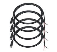 Lot de 4 fiches femelles 3,5 mm vers câble nu avec extrémité ouverte 1 m/3 ft, TS 2 broches vers câble nu, câble audio de rechange, pour réparation de câble audio mâle