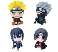 Lot de 4 Figurine Naruto Uzumaki Kakashi Uchiha Sasuke Itachi figure manga anime 9 cm
