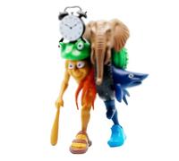 Lot de 4 Figurines d'animaux, Figurines d'animauE de mer Safari - 18cm Jouets d'animauxE de Jungle, Petits animauxE en Plastique, Mini animauxE en Plastique, Pâques Anniversaire Cadeaux de Noël