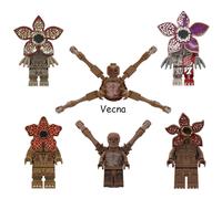 Lot de 4 figurines de construction The Horror TV Dustin Mike Lucas Will Demogorgon, jouets de construction pour enfants about 5cm