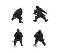 Lot de 4 figurines de flics 1/72 - Décoration de table de sable - Diorama - Style B