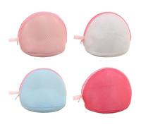Lot de 4 Filet Linge Machine à Laver, Petits Filets à Linge Semi-Circulaires pour Machine à Laver - Sac à Linge Doux avec Support Intégré - Sacs à Linge Réutilisables en Maille