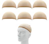Lot De 4 Filets À Cheveux En Nylon Respirant Et Extensible Pour Perruques, Bonnet De Perruque Beige Nu, Filet De Perruque Élastique Pour Le Quotidien, Halloween, Cosplay, Fête, Bal, Dîner De