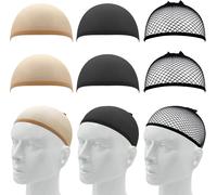 Lot De 4 Filets À Cheveux En Nylon Respirant Et Extensible Pour Perruques, Bonnet De Perruque Beige Nu, Filet De Perruque Élastique Pour Le Quotidien, Halloween, Cosplay, Fête, Bal, Dîner De