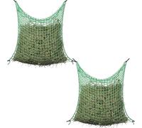 Lot de 4 filets à foin carrés 0,9 x 1 m PP - Distributeur de nourriture et d'eau en 100 % polypropylène, durable et facile à nettoyer - Idéal pour écurie, jardin ou animaux domestiques
