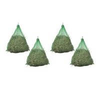 Lot de 4 Filets à Foin pour Chevaux, Sac à Foin Filet d'alimentation Filet de Nourriture Maillage 4,5 x 4,5 cm 4 pcs Rond 1x1 m PP
