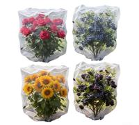 Lot de 4 filets anti-oiseaux réutilisables avec cordon de serrage pour protéger les fruits et légumes contre les parasites volants et rampants (1 x 1,5 m)