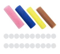Lot de 4 filets exfoliants, 20 serviettes compressées, éponge exfoliante, éponge de bain pour adultes, gant de toilette exfoliant, éponge de bain, éponge de douche, filet de lavage pour le corps