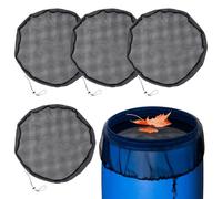 Lot de 4 filets pour citerne de pluie - 80 cm - Réglable - Avec cordon de serrage - Filet de protection de qualité supérieure - Résistant aux intempéries - Protection contre les moustiques et les