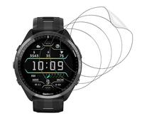 Lot de 4 films de protection d'écran en TPU souple pour Garmin Forerunner | Film de protection d'écran en verre blindé - Haute sensibilité - Haute transparence - Pour Garmin Forerunner 965 - 01