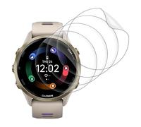 Lot de 4 films de protection en TPU souple pour Garmin Forerunner 570 47 mm - Film de protection d'écran incassable Garmin Forerunner 970 47 mm - Précision tactile à 99 % - Sans bulles