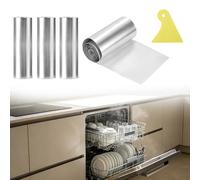 Lot de 4 films d'isolation thermique pour plan de travail - Pour | 695 × 75 mm Plaque de protection contre la vapeur pour lave-vaisselle en aluminium résistant à la chaleur pour Bauknecht