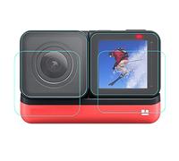 Lot de 4 films protecteurs d'écran compatibles avec Insta360 ONE R/RS Twin Edition et 4K grand angle (lot de 4), verre trempé anti-rayures FANZR