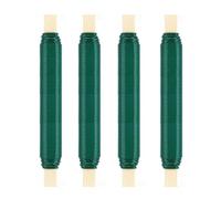 Lot de 4 fils de fleurs solides verts de 0,65 mm - Fil enroulé sur bobine en bois - Fil de bricolage - Fin et polyvalent - Idéal pour la fixation de plantes, les travaux manuels et la décoration