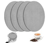Lot de 4 Filtre à Expresso,58,5 mm Passoire à Expresso,Puck Screen,Tamis à Expresso en Acier Inoxydable,Réutilisable,1,7 mm D'épaisseur,150 μm,pour Machine à Expresso,Barista Café Portafilter Panier