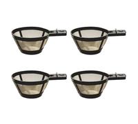 Lot de 4 filtres à café réutilisables, 80 mailles, panier à café de qualité supérieure, 80 mailles, pour accessoires de machine cohérents