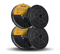 Lot de 4 filtres à charbon actif pour hottes aspirantes Elica CFC0038668 CFC0140343 Type 57 / AEG Electrolux 4055171138 4055217501 / Whirlpool 48400008824 / Bosch 12020221 / Siemens 10005588824 Lot de