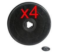 Lot de 4 filtres à charbon rond pour hotte ROBLIN-FRANKE 5403003