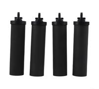 Lot de 4 filtres à eau à charbon actif de rechange compatibles avec Larayci pour systèmes de gravité pour Royal pour Imperial Crown Series Noir 6 cm de diamètre 24 cm de hauteur pour la maison et