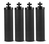 Lot de 4 filtres à eau de rechange pour filtres à charbon noir, compatibles avec les systèmes de purification de comptoir par gravité