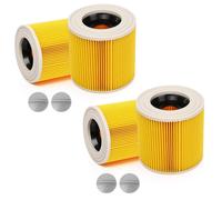 Lot De 4 Filtres à Lamelles Kärcher 6.414-552.0 Avec Vis De Fermeture