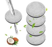 Lot de 4 filtres à microdisques de rechange pour bouteille d'eau Brita, charbon actif de qualité supérieure provenant de coques de noix de coco, réduit 99 % du chlore, du plomb, des microplastiques