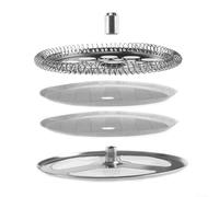 Lot de 4 filtres à piston en acier inoxydable et plaque en spirale pour une expérience ultime de brassage du café (350 ml)
