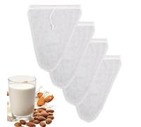 Lot de 4 filtres alimentaires à mailles fines - En forme de V - Pour café, bière et thé - Qualité alimentaire - Réutilisable