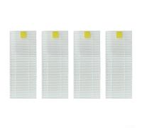 Lot de 4 filtres blancs, brosse latérale de rechange pour Me*di*on Filter pour aspirateur robot MD 20041 S12 SW MD 19601 Robot aspirateur 50065470