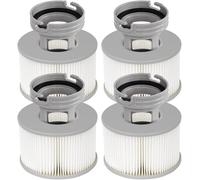 Lot de 4 filtres de Baignoire hydromassant + Adaptateur de Base vissable pour MSpa,Pompe à Cartouche de Filtre de Version améliorée pour MSPA Toutes Les baignoires d'hydromassage Actuelles