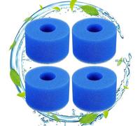 Lot de 4 filtres de piscine en mousse pour Intex type S1 - Filtre en Mousse pour Spa, Piscine - Réutilisables et lavables - Éponge de filtration de type S1