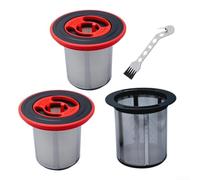 Lot de 4 filtres de rechange pour aspirateur sans fil Bosch Unlimited Series 7 BKS711XXL BBS711W BCS711A Filtration en 2 étapes avec préfiltre lavable en acier inoxydable et filtre principal en