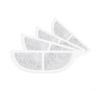 Lot de 4 filtres de rechange pour distributeur d'eau pour animaux de compagnie, triple système de filtration avec charbon actif, compatible avec fontaine à eau pour animaux de compagnie (4 pièces)