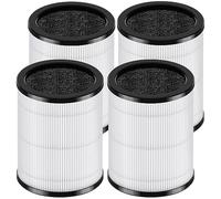 Lot de 4 filtres de rechange SAKEGDY KJ80 - Compatible avec purificateur d'air Druiap KJ80 - Système de filtration 3 en 1 avec H13 True HEPA - Pièce # AF3080 - Non compatible avec le purificateur