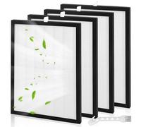 Lot de 4 filtres HEPA compatibles avec déshumidificateur et purificateur d'air Meaco 20L 20LE à faible consommation d'énergie, 26 x 19 x 1 cm, filtres HEPA de rechange pour une petite brosse (blanc)