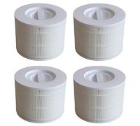 Lot de 4 filtres HEPA de rechange 3 en 1 compatibles avec le purificateur d'air 300 Core 300-RF, charbon actif haute efficacité, blanc