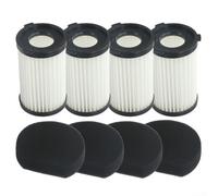 Lot de 4 filtres HEPA de rechange pour aspirateur robot Techwood TAS-9055 TAS-9035, lavables et réutilisables
