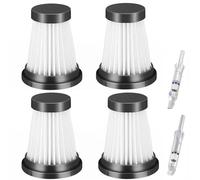 Lot de 4 filtres HEPA de rechange pour aspirateur sans fil pour Moosoo K12 K12 Pro K13, pour Genius Invictus One 1.0 X7 / 2.0, pour Foxnovo 13KPA accessoires de filtre pour aspirateur à main