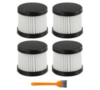 Lot de 4 filtres HEPA de rechange pour aspirateurs Karcher CVH 2, CVH 2 Premium, CVH 3, CVH 3 Plus, filtration H13 haute efficacité, design lavable, avec brosse, pièce compatible 2.863-328.0
