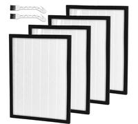 Lot de 4 filtres HEPA de rechange pour déshumidificateur et purificateur d'air Meaco 20L et 20LE 2 en 1 | Filtre à poussière H13 Air Clean 26 x 19 x 1 cm